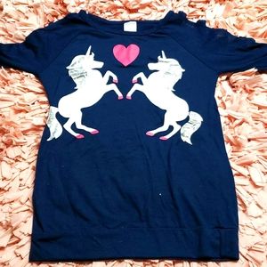 Girls unicorn elbow length